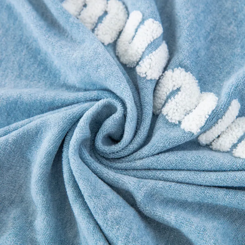 Towel-Embroidered Faux Cashmere Bread-Shaped Pillowcase