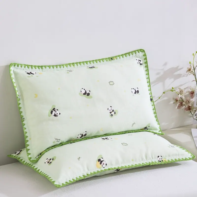 Double Gauze Cotton Scalloped Edge Pillowcase