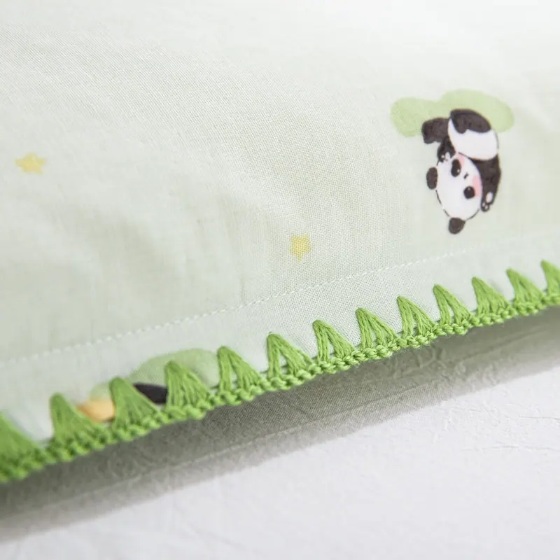 Double Gauze Cotton Scalloped Edge Pillowcase