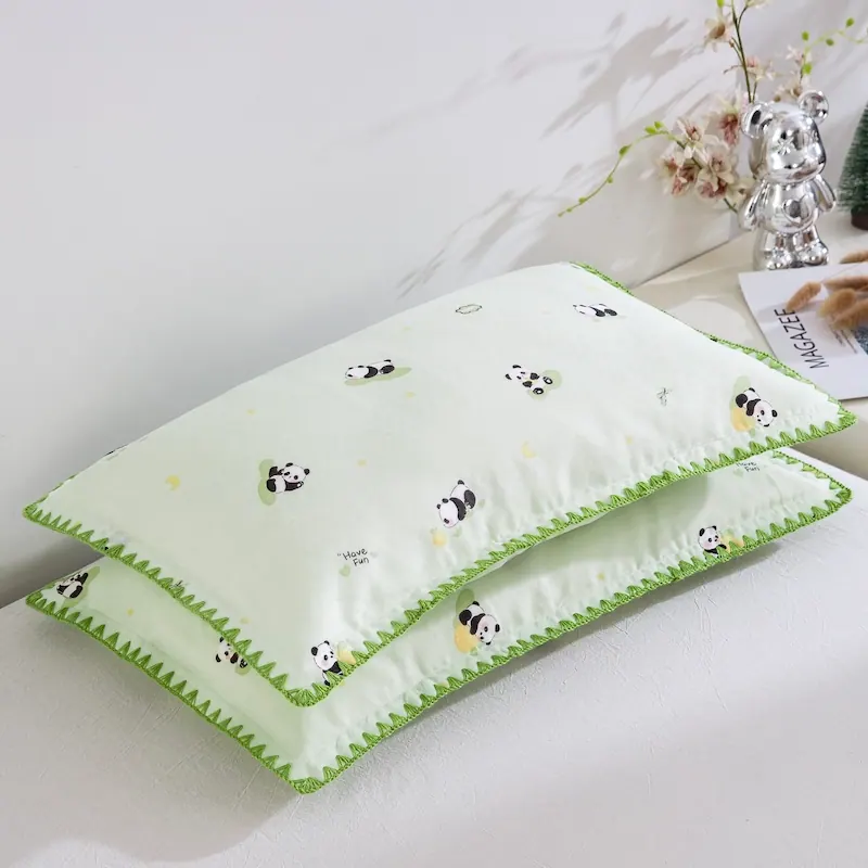 Double Gauze Cotton Scalloped Edge Pillowcase