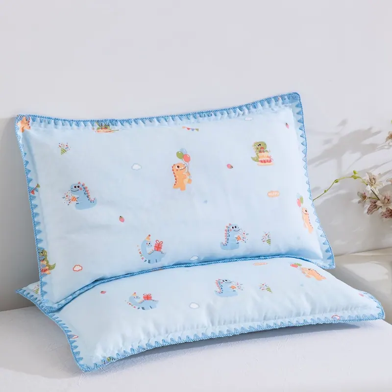 Double Gauze Cotton Scalloped Edge Pillowcase
