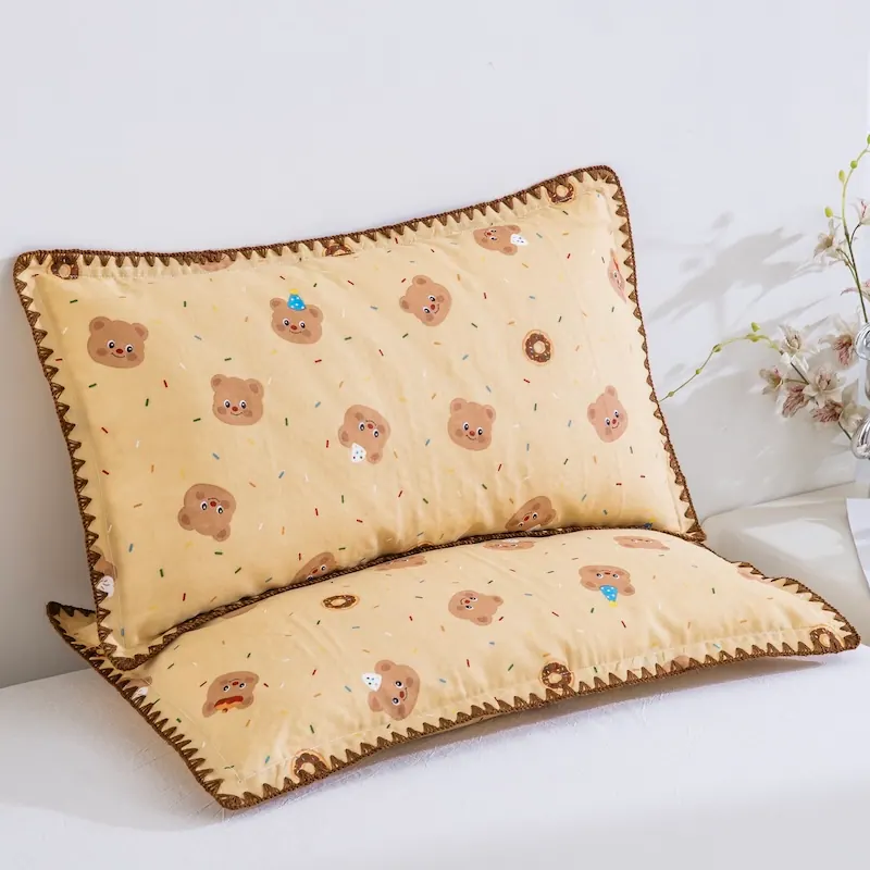 Double Gauze Cotton Scalloped Edge Pillowcase