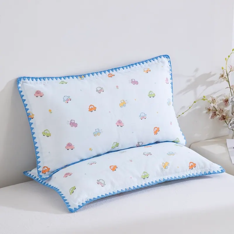 Double Gauze Cotton Scalloped Edge Pillowcase