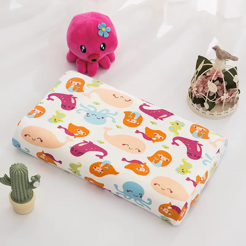 Knitted Cotton Kids Latex Pillowcase