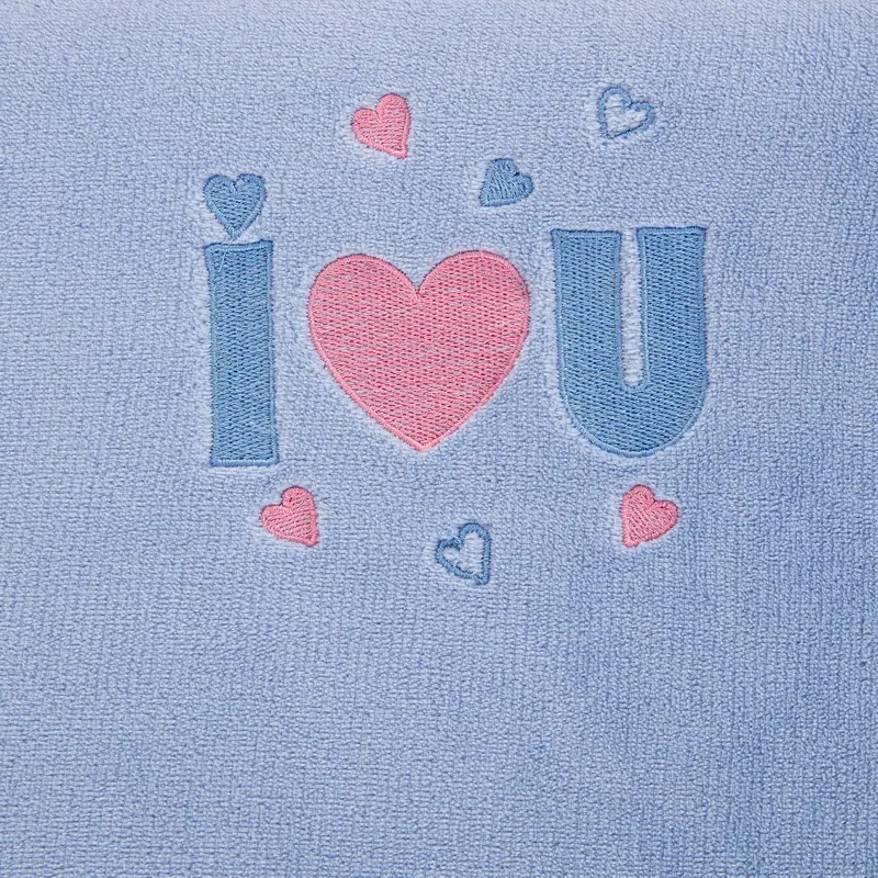 Heart Embroidered Milk Velvet Latex Pillowcase