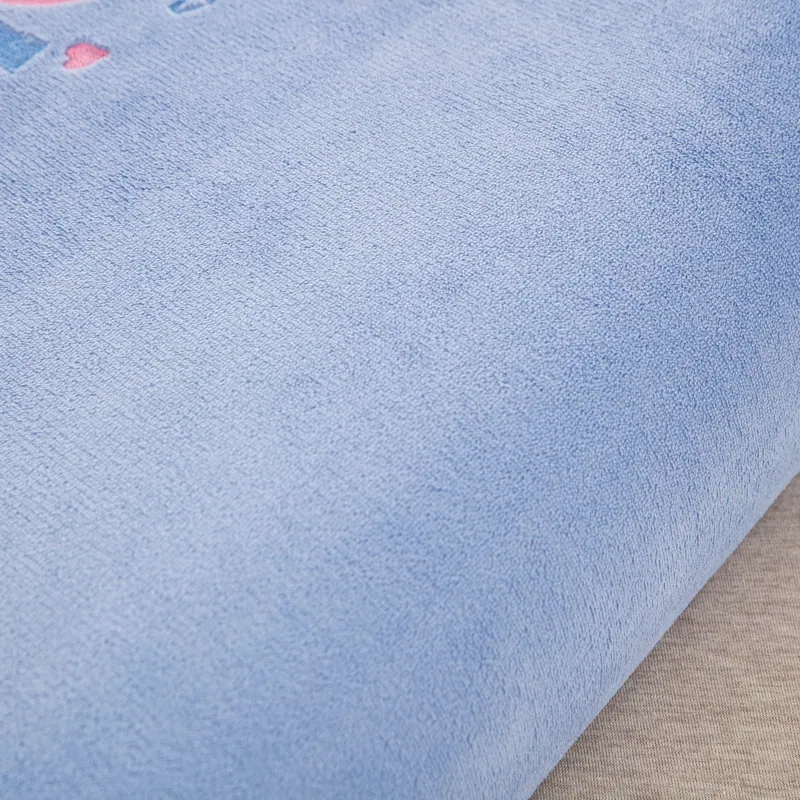 Heart Embroidered Milk Velvet Latex Pillowcase
